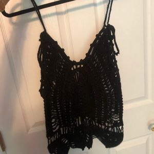 Black tank top/cover up